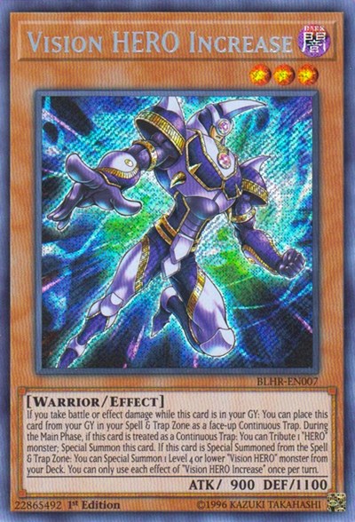 Vision HERO Increase [BLHR-EN007] Secret Rare | Exor Games Truro