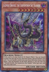 Gizmek Orochi, the Serpentron Sky Slasher [RIRA-EN029] Secret Rare | Exor Games Truro