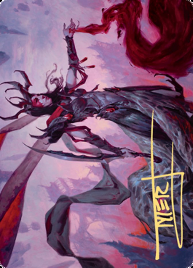 Drana, the Last Bloodchief Art Card (Gold-Stamped Signature) [Zendikar Rising Art Series] | Exor Games Truro