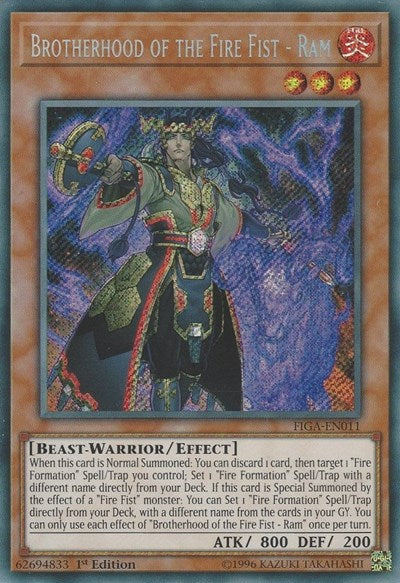 Brotherhood of the Fire Fist - Ram [FIGA-EN011] Secret Rare | Exor Games Truro