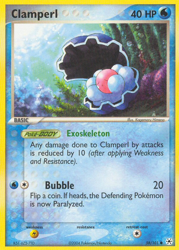 Clamperl (58/101) [EX: Hidden Legends] | Exor Games Truro