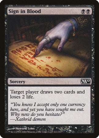 Sign in Blood [Magic 2010] | Exor Games Truro