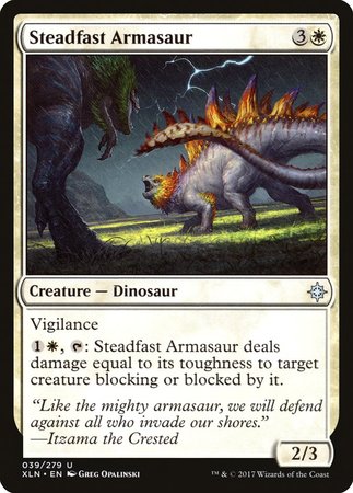 Steadfast Armasaur [Ixalan] | Exor Games Truro