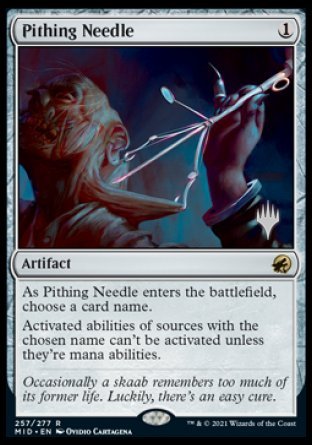 Pithing Needle (Promo Pack) [Innistrad: Midnight Hunt Promos] | Exor Games Truro