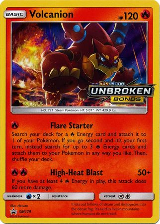 Volcanion (SM179) (Staff Prerelease Promo) [Sun & Moon: Black Star Promos] | Exor Games Truro