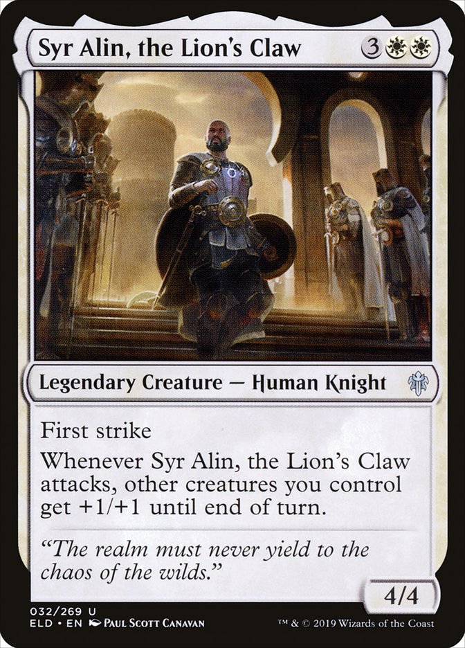 Syr Alin, the Lion's Claw [Throne of Eldraine] | Exor Games Truro