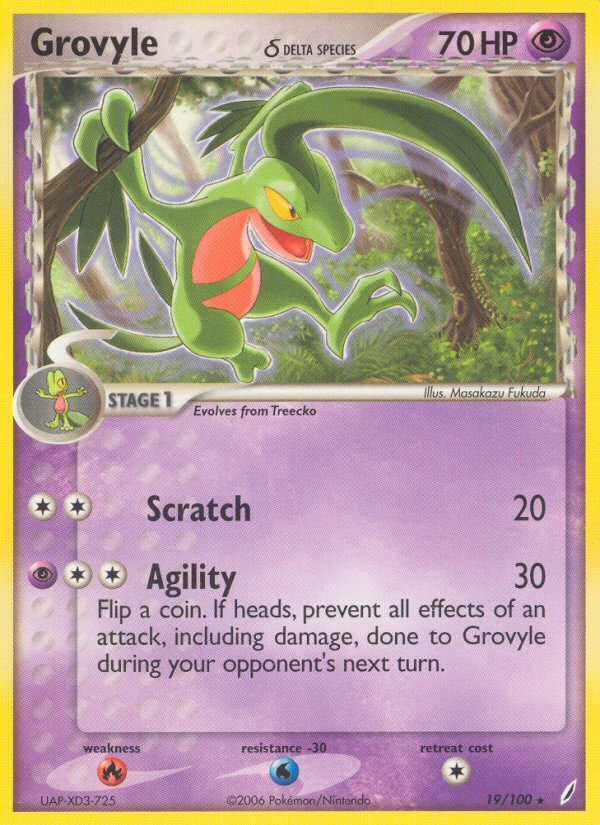 Grovyle(19/100) (Delta Species) [EX: Crystal Guardians] | Exor Games Truro