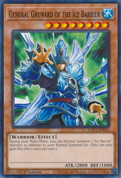 General Grunard of the Ice Barrier [HAC1-EN042] Common | Exor Games Truro