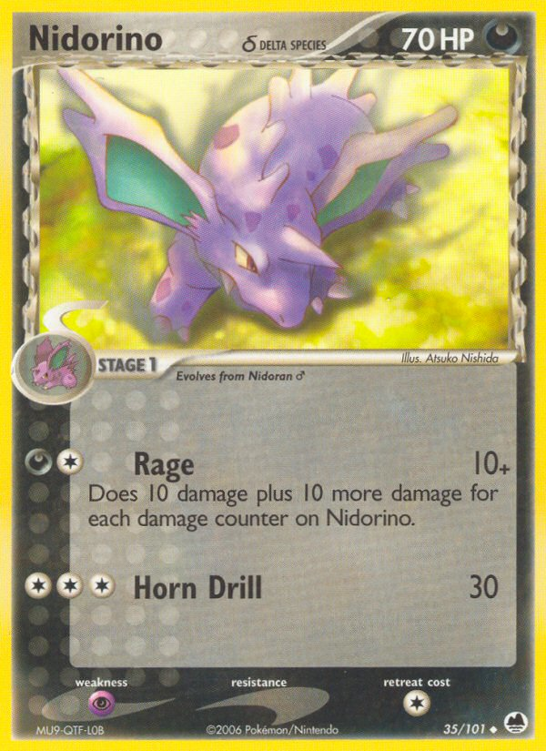 Nidorino (35/101) (Delta Species) [EX: Dragon Frontiers] | Exor Games Truro