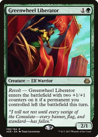 Greenwheel Liberator [Aether Revolt] | Exor Games Truro