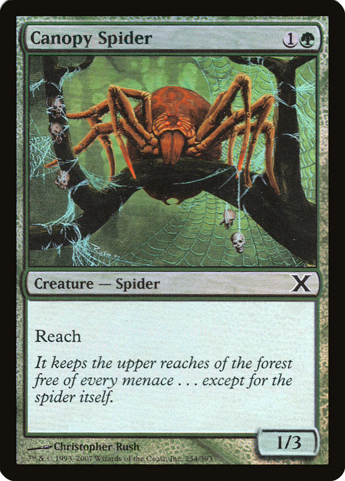 Canopy Spider (Premium Foil) [Tenth Edition] | Exor Games Truro