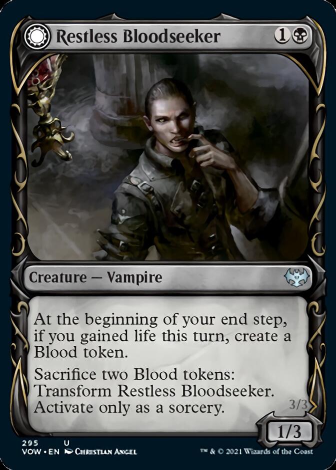 Restless Bloodseeker // Bloodsoaked Reveler (Showcase Fang Frame) [Innistrad: Crimson Vow] | Exor Games Truro