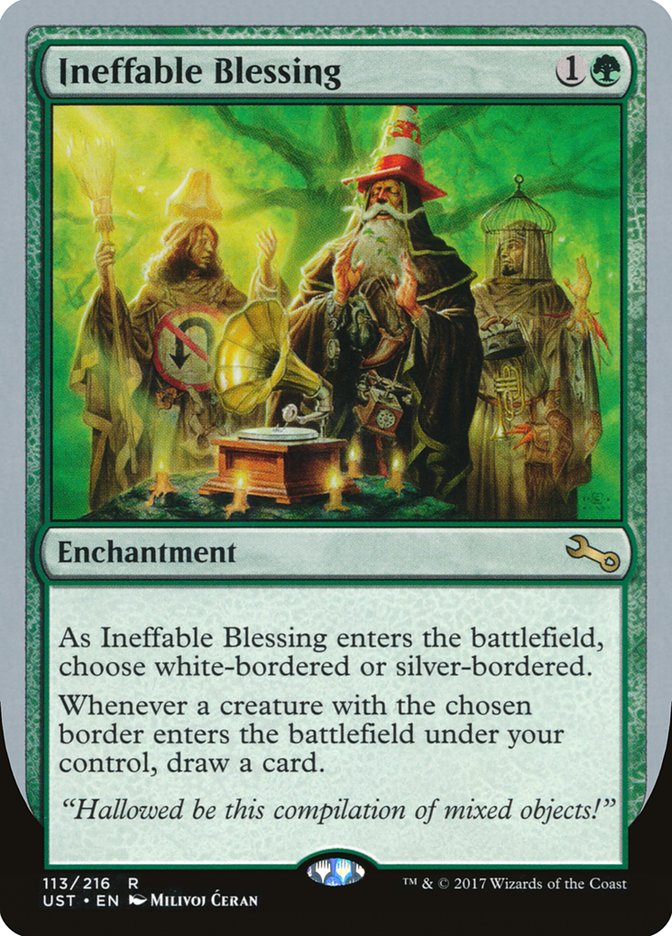 Ineffable Blessing ("choose white-bordered or silver-bordered") [Unstable] | Exor Games Truro