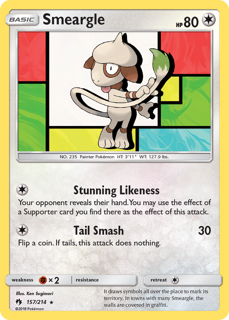 Smeargle (157/214) [Sun & Moon: Lost Thunder] | Exor Games Truro