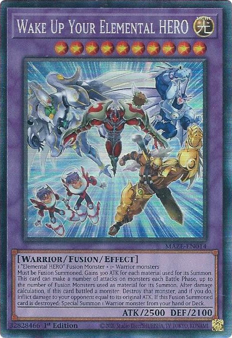 Wake Up Your Elemental HERO [MAZE-EN014] Collector's Rare | Exor Games Truro