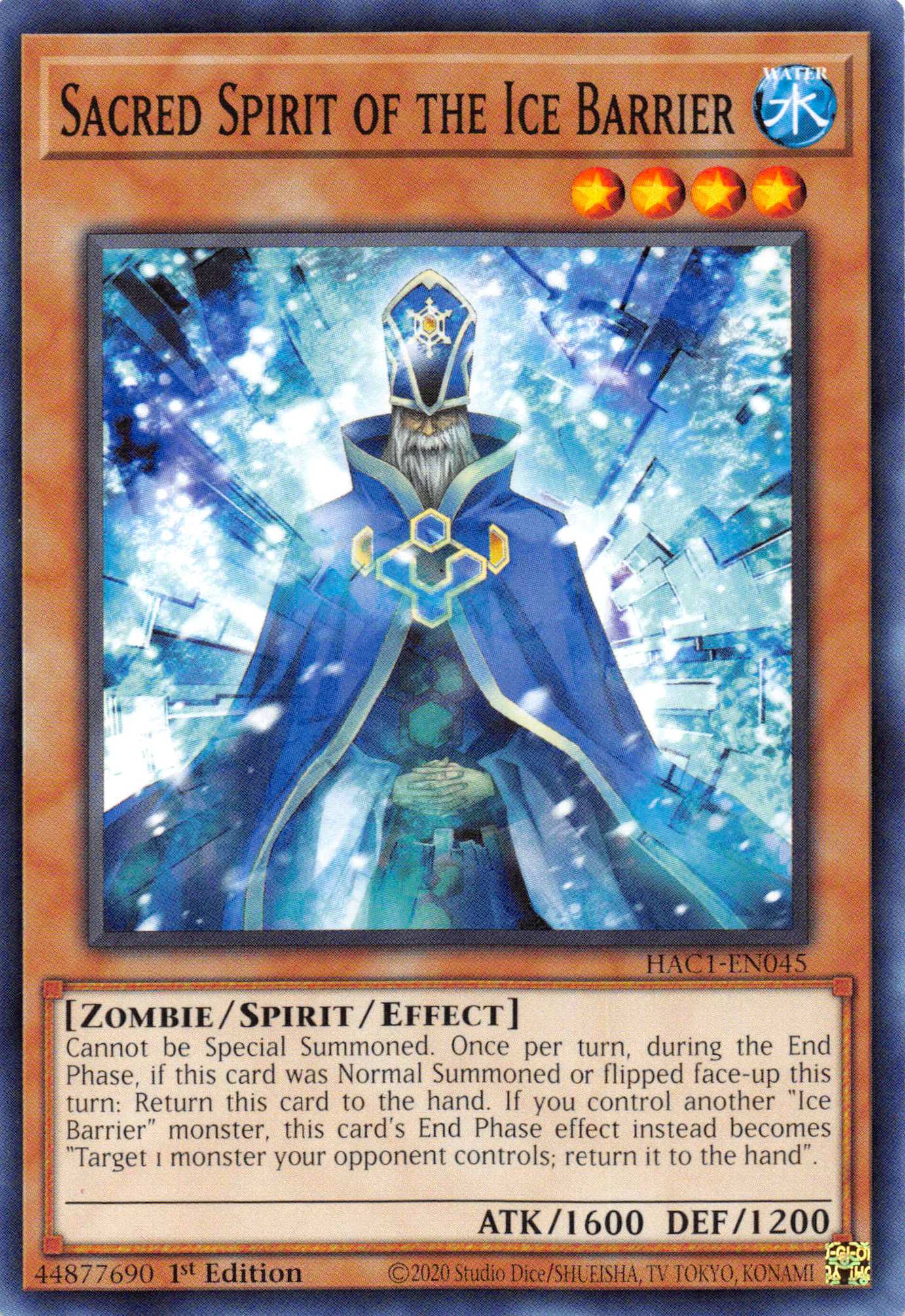 Sacred Spirit of the Ice Barrier (Duel Terminal) [HAC1-EN045] Parallel Rare | Exor Games Truro