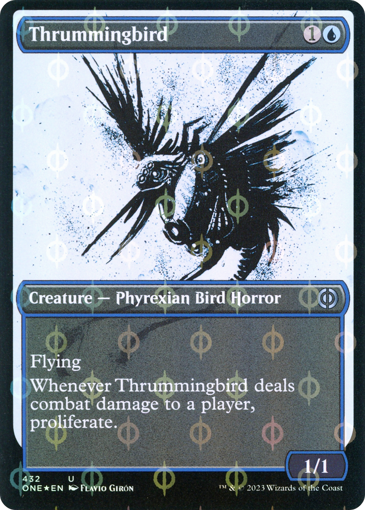 Thrummingbird (Showcase Ichor Step-and-Compleat Foil) [Phyrexia: All Will Be One] | Exor Games Truro