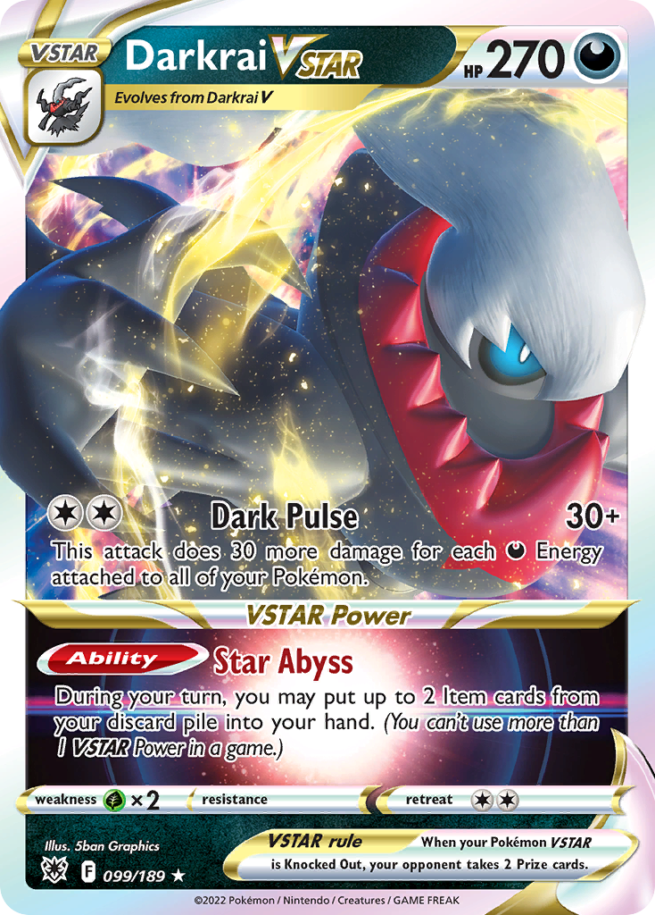 Darkrai VSTAR (099/189) (Jumbo Card) [Sword & Shield: Astral Radiance] | Exor Games Truro