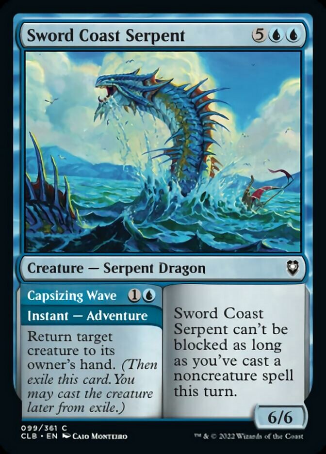 Sword Coast Serpent // Capsizing Wave [Commander Legends: Battle for Baldur's Gate] | Exor Games Truro