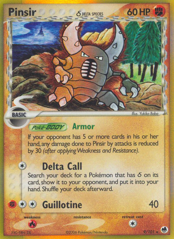 Pinsir (9/101) (Delta Species) [EX: Dragon Frontiers] | Exor Games Truro