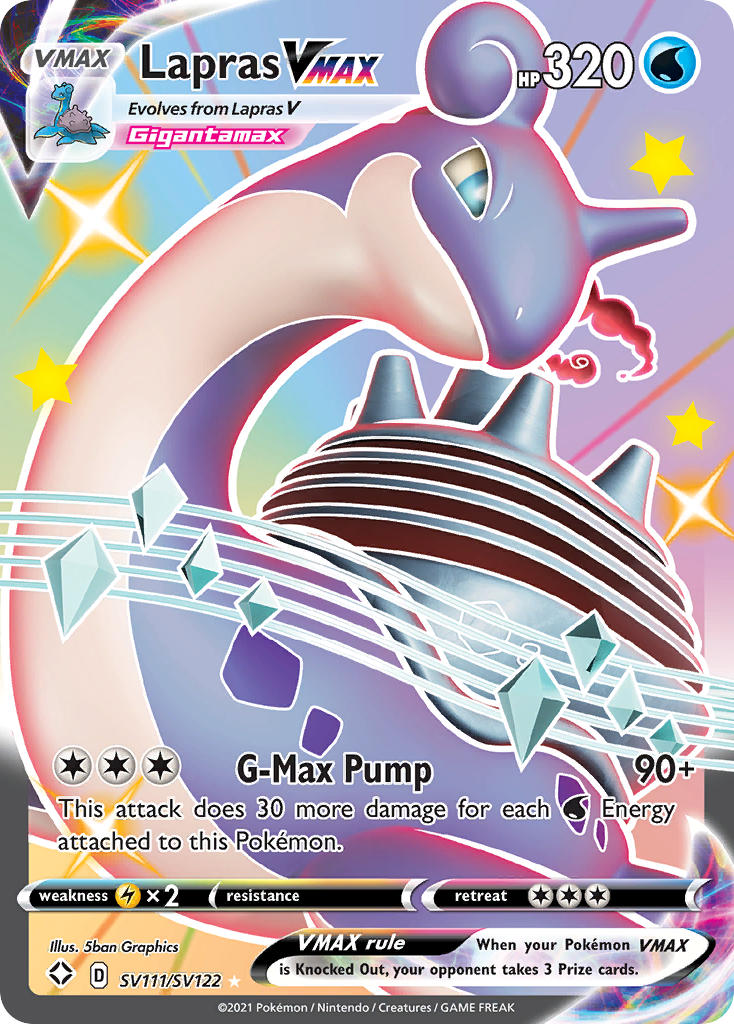 Lapras VMAX (SV111/SV122) [Sword & Shield: Shining Fates] | Exor Games Truro