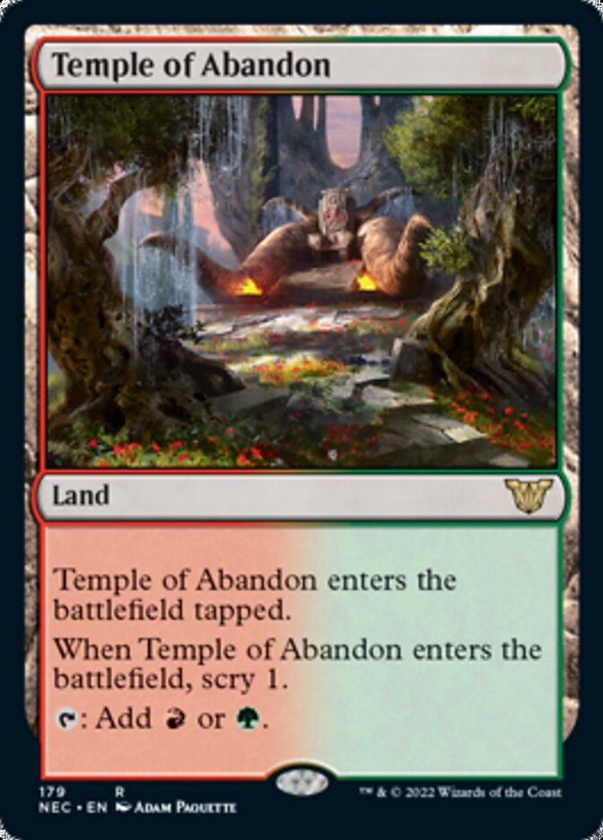 Temple of Abandon [Kamigawa: Neon Dynasty Commander] | Exor Games Truro