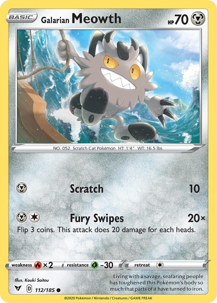 Galarian Meowth (112/185) [Sword & Shield: Vivid Voltage] | Exor Games Truro