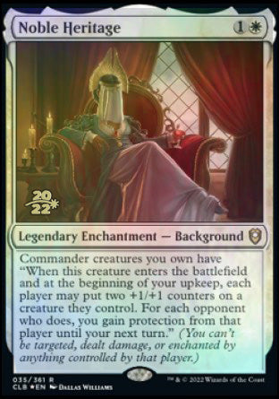 Noble Heritage [Commander Legends: Battle for Baldur's Gate Prerelease Promos] | Exor Games Truro