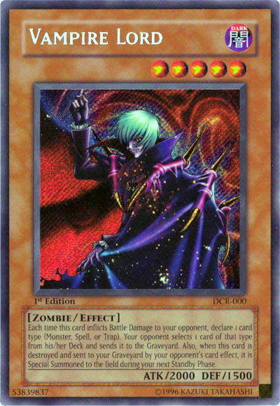 Vampire Lord [DCR-000] Secret Rare | Exor Games Truro