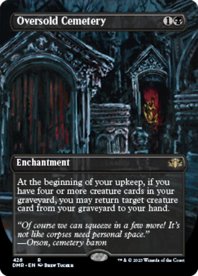 Oversold Cemetery (Borderless Alternate Art) [Dominaria Remastered] | Exor Games Truro