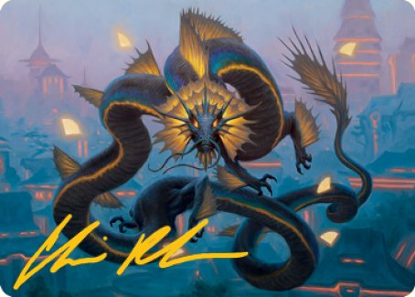 Ao, the Dawn Sky 1 Art Card (Gold-Stamped Signature) [Kamigawa: Neon Dynasty Art Series] | Exor Games Truro