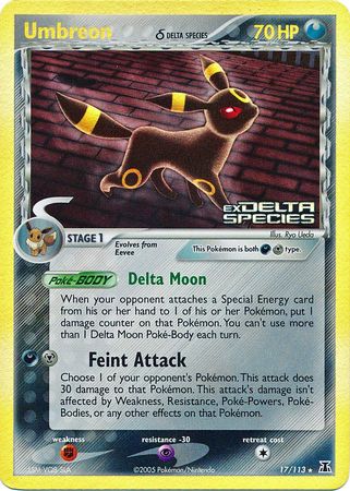 Umbreon (17/113) (Delta Species) (Stamped) [EX: Delta Species] | Exor Games Truro