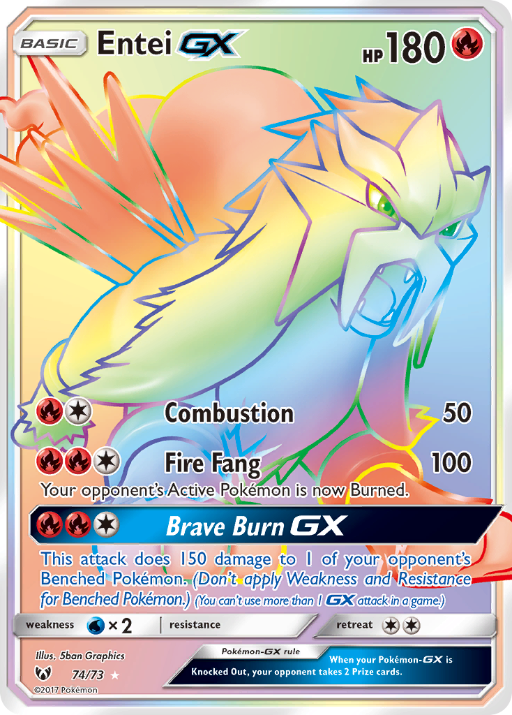 Entei GX (74/73) [Sun & Moon: Shining Legends] | Exor Games Truro