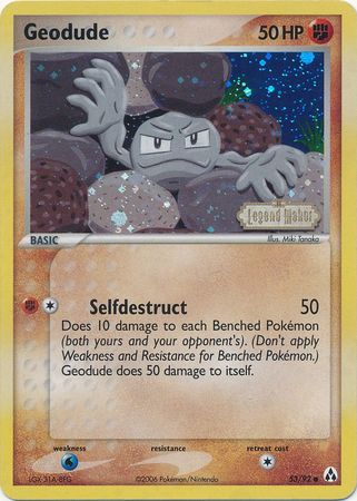 Geodude (53/92) (Stamped) [EX: Legend Maker] | Exor Games Truro