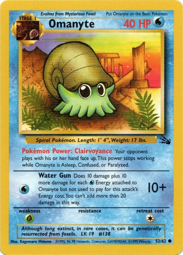 Omanyte (52/62) [Fossil Unlimited] | Exor Games Truro