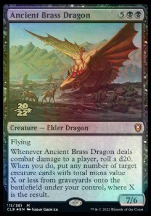 Ancient Brass Dragon [Commander Legends: Battle for Baldur's Gate Prerelease Promos] | Exor Games Truro