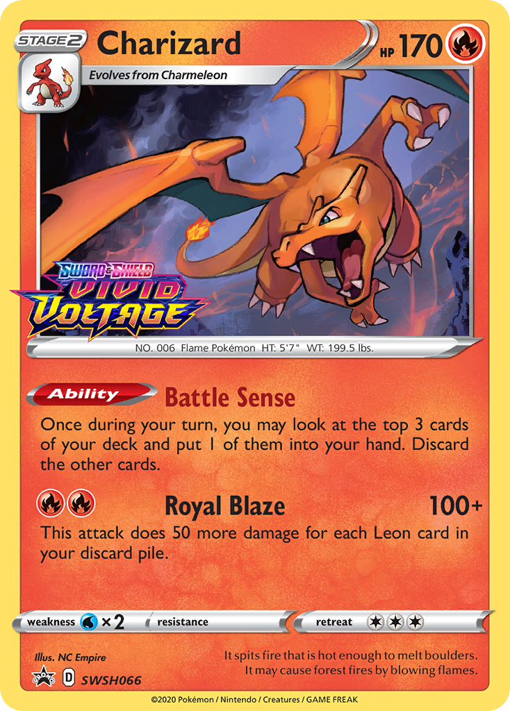 Charizard (SWSH066) (Prerelease Promo) [Sword & Shield: Black Star Promos] | Exor Games Truro