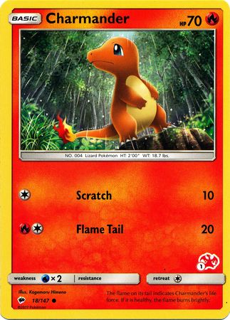 Charmander (18/147) (Charizard Stamp #1) [Battle Academy 2020] | Exor Games Truro