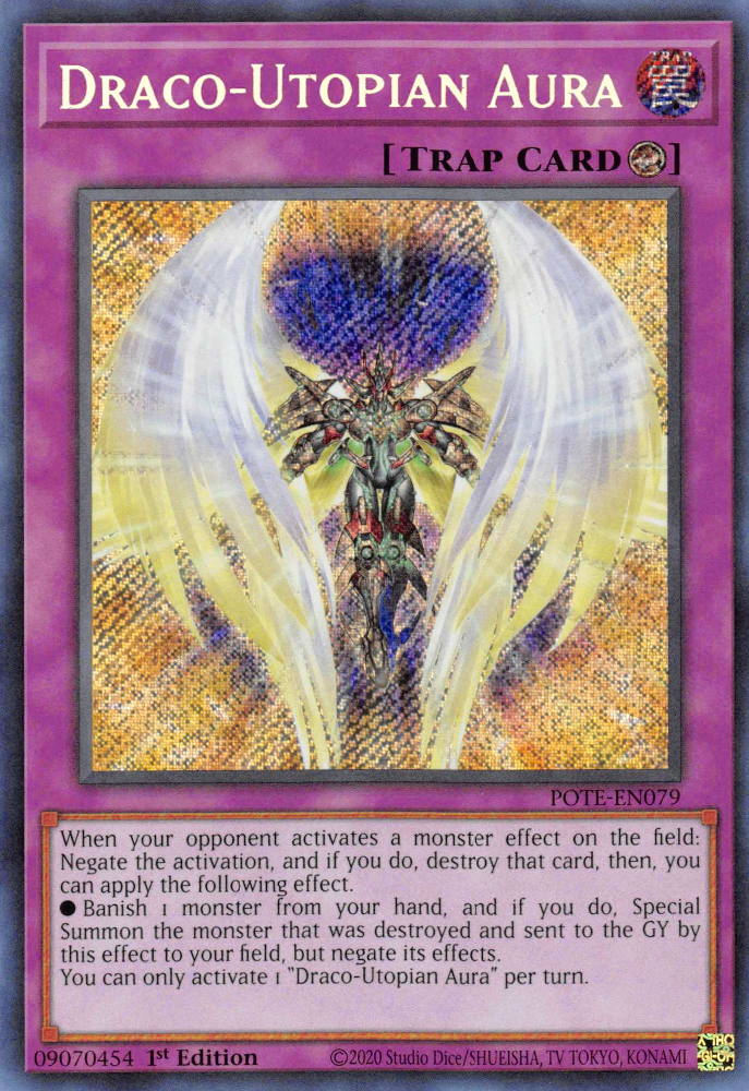 Draco-Utopian Aura [POTE-EN079] Secret Rare | Exor Games Truro