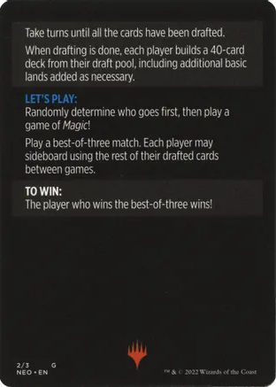 Winchester Draft (Magic Minigame) [Kamigawa: Neon Dynasty Minigame] | Exor Games Truro