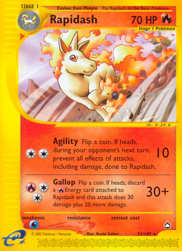 Rapidash (31/147) [Aquapolis] | Exor Games Truro