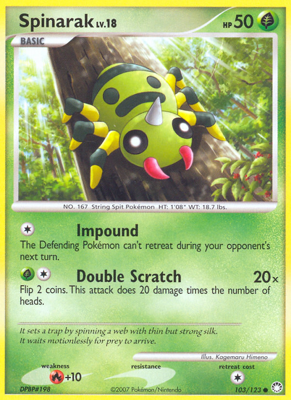 Spinarak (103/123) [Diamond & Pearl: Mysterious Treasures] | Exor Games Truro