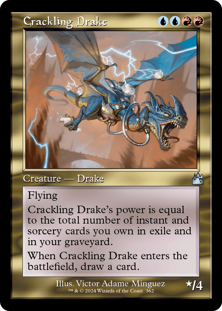 Crackling Drake (Retro Frame) [Ravnica Remastered] | Exor Games Truro