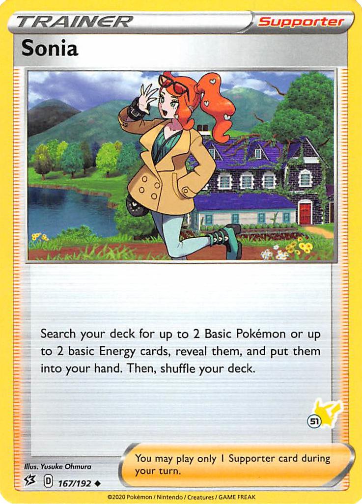 Sonia (167/192) (Pikachu Stamp #51) [Battle Academy 2022] | Exor Games Truro