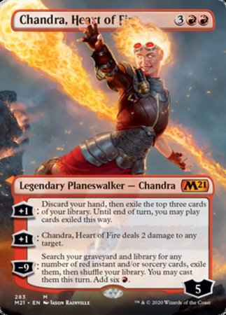 Chandra, Heart of Fire (Borderless) [Core Set 2021] | Exor Games Truro