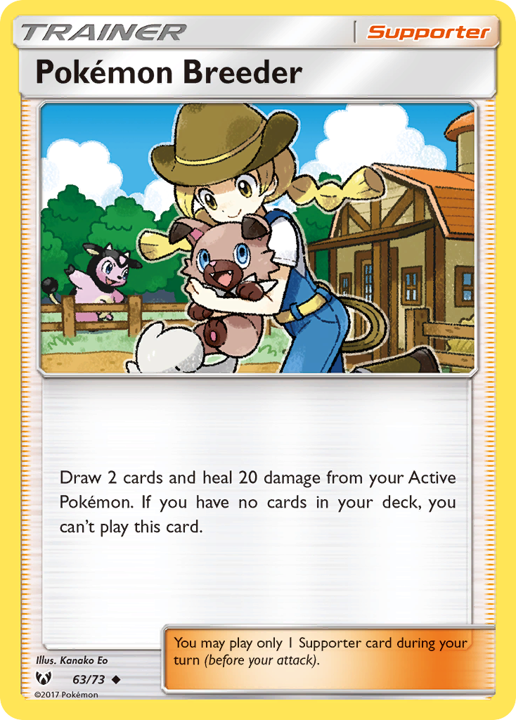 Pokemon Breeder (63/73) [Sun & Moon: Shining Legends] | Exor Games Truro