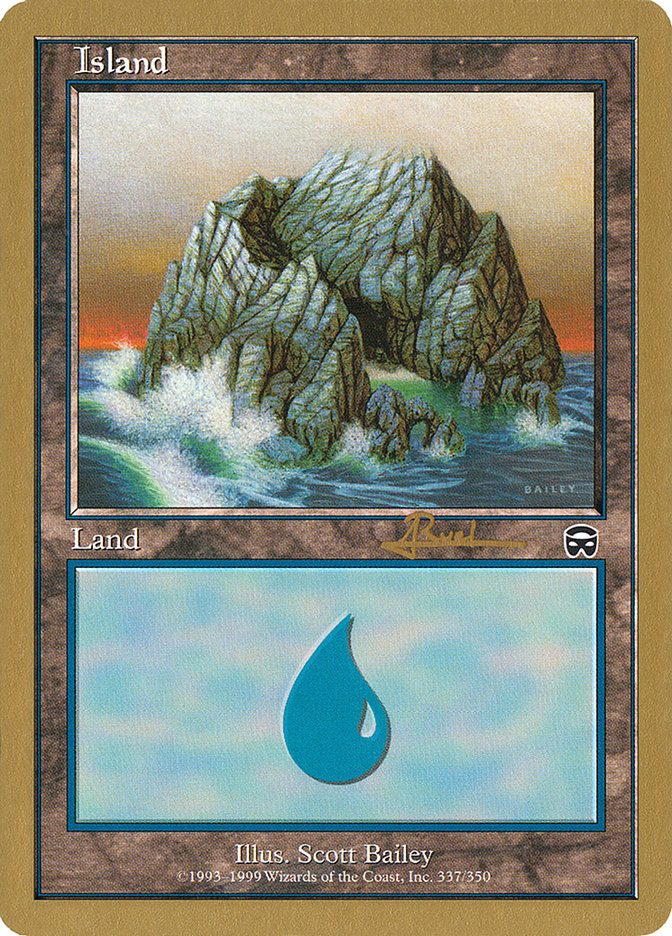 Island (ar337) (Antoine Ruel) [World Championship Decks 2001] | Exor Games Truro