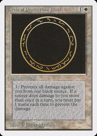 Circle of Protection: Black [Unlimited Edition] | Exor Games Truro