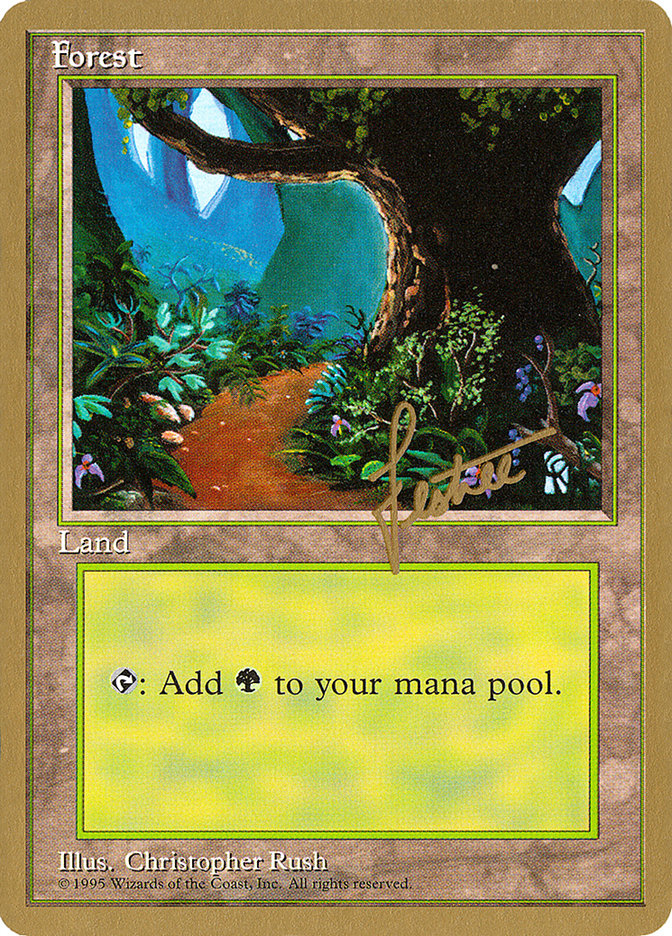 Forest (bl376) (Bertrand Lestree) [Pro Tour Collector Set] | Exor Games Truro