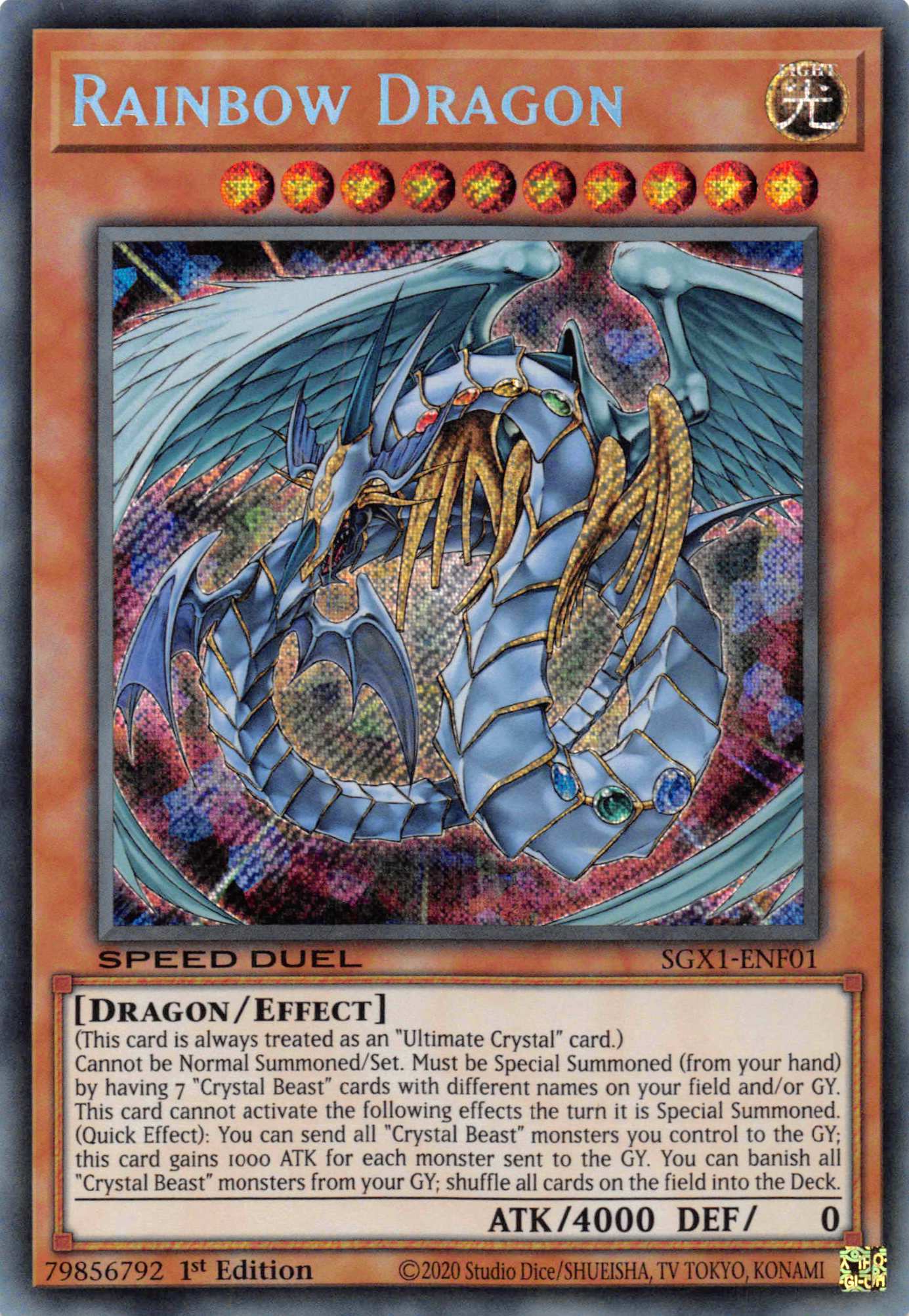 Rainbow Dragon [SGX1-ENF01] Secret Rare | Exor Games Truro